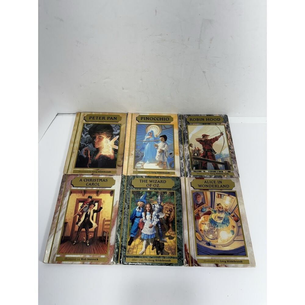 Vintage Story Books 6 Hardcover Collection illustrated by Greg Hildebrandt 1991